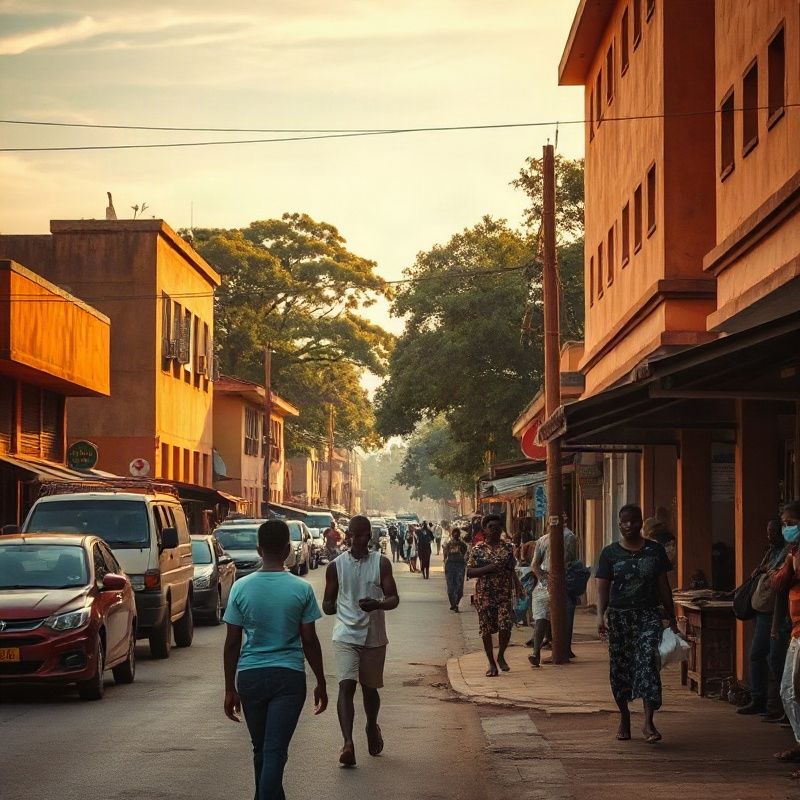 Kakamega town centre street where the Novaupulse shop is located